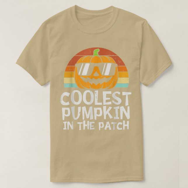 Cooler Kürbis in die Patchkinderjunge Hallowee T-Shirt (Design vorne)