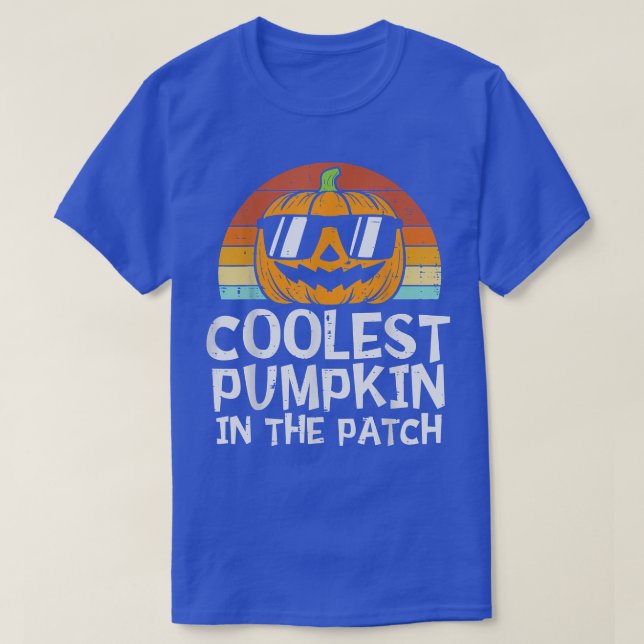 Cooler Kürbis in die Patchkinderjunge Hallowee T-Shirt (Design vorne)