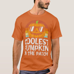 Cooler Kürbis in die Patchkinderjunge Hallowee T-Shirt