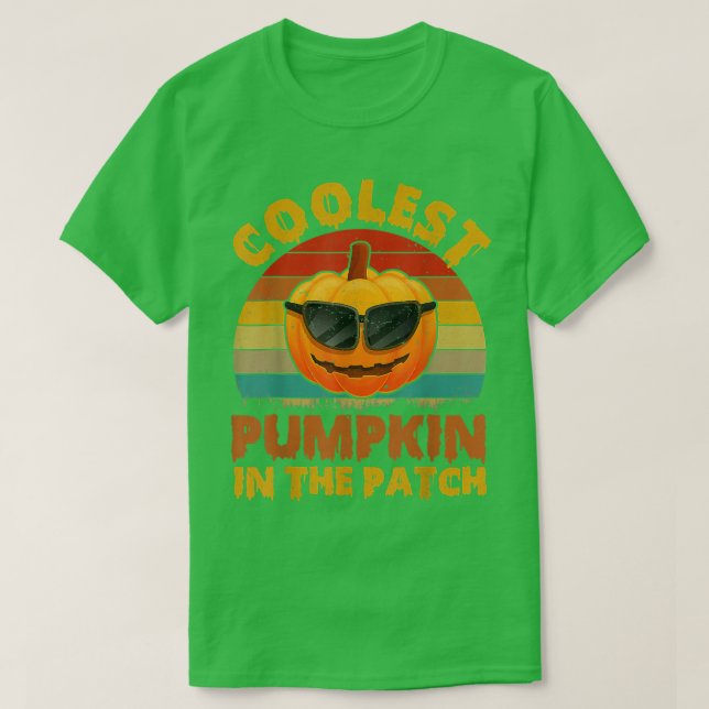 Cooler Kürbis in die Patchkinderjunge Hallowee T-Shirt (Design vorne)