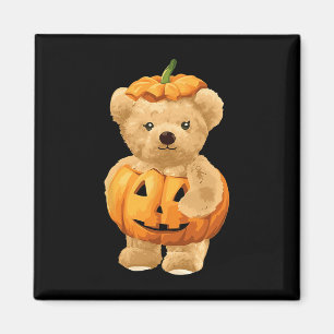 Cooler Kürbis und Bär zu Halloween Magnet