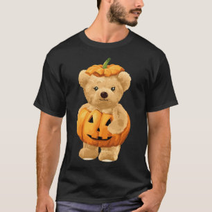 Cooler Kürbis und Bär zu Halloween T-Shirt