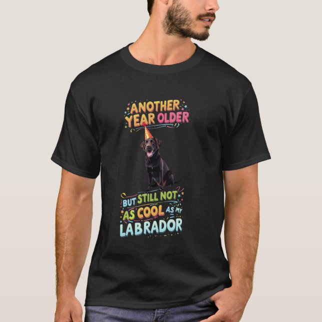 Cooler Labrador-Geburtstagshund T-Shirt (Vorderseite)