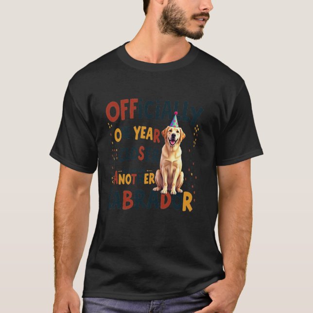 Cooler Labrador-Geburtstagshund T-Shirt (Vorderseite)