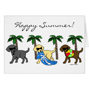 Cooler Labradors Strand-Party-Cartoon