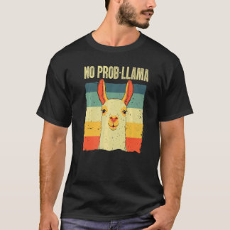 Cooler Lama für Männer Frauen No Prob Llama Alpaca T-Shirt
