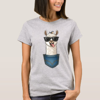 Cooler Lama in der Tasche – Lustiges Hipster-T-Shi T-Shirt