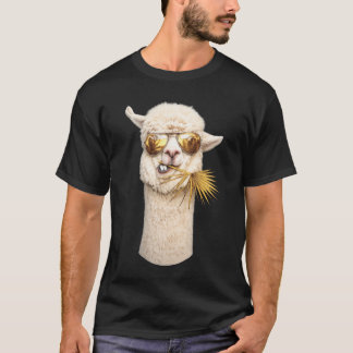 Cooler Lama mit Sonnenbrille T-Shirt