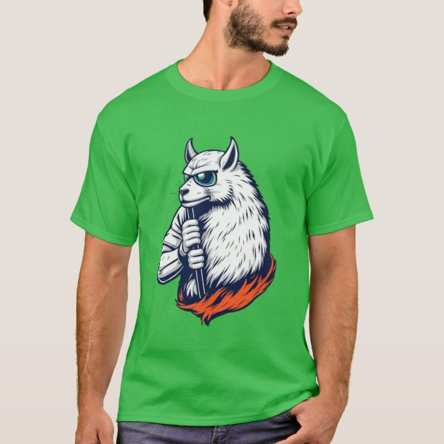 Cooler Lama Rockstar T-Shirt (Vorderseite)