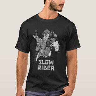 Cooler langsamer Reiter Lustiger Faultier auf Moto T-Shirt