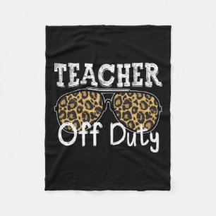 Cooler Lehrer aus der Leoparden-Sonnenbrille zurüc Fleecedecke