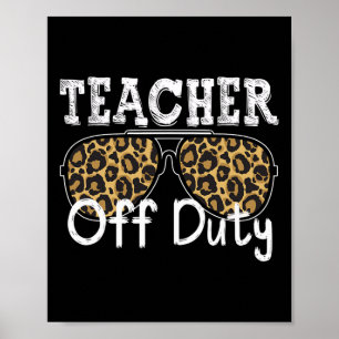 Cooler Lehrer aus der Leoparden-Sonnenbrille zurüc Poster