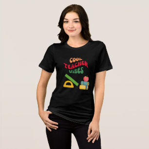 COOLER LEHRER VIBES ZURÜCK IN DIE SCHULE T-Shirt Tri-Blend Shirt