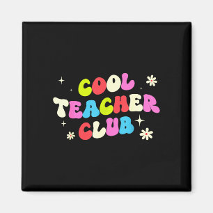 Cooler Lehrerclub retro groovy lustig zurück zu Magnet