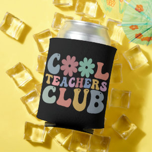 Cooler Lehrerclub Retro Groovy Zurück zur Schule  Dosenkühler
