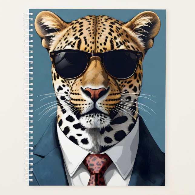 Cooler Leopard in Sonnenbrille Planer (Vorderseite)