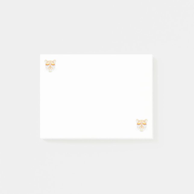 Cooler Leopard mit Sonnenbrille Stylischer Leopard Post-it Klebezettel (Vorderseite)