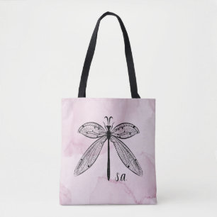 Cooler Libelle-Cotgingcore Rosa Monogramm Totbeute