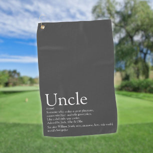 Cooler Lieblingsonkel Funcle Spaß Modern Grau Golfhandtuch