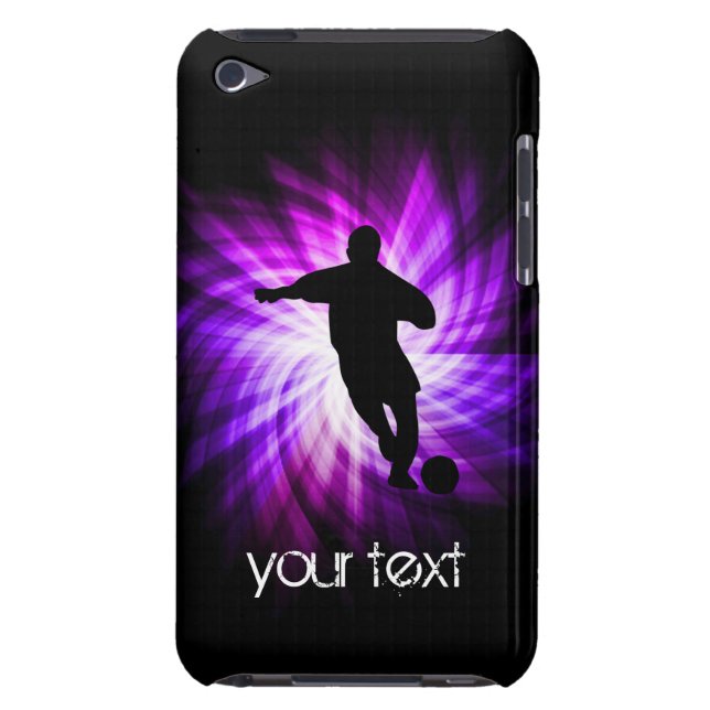 Cooler Lila Fußball iPod Case-Mate Case (Rückseite)