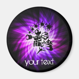 Cooler Lila Paintball Magnet