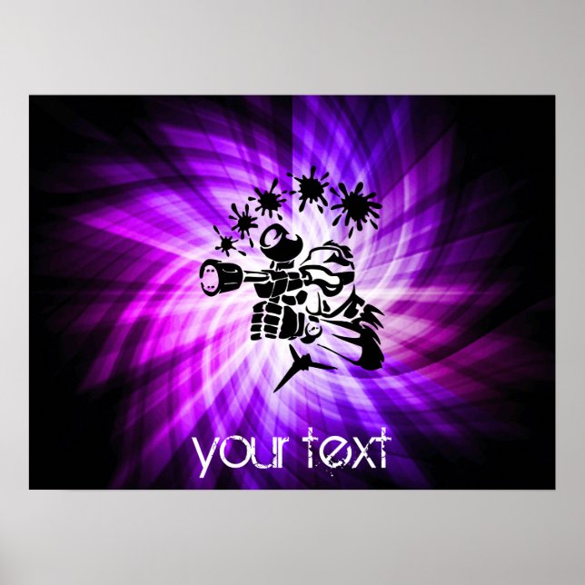 Cooler Lila Paintball Poster (Vorne)