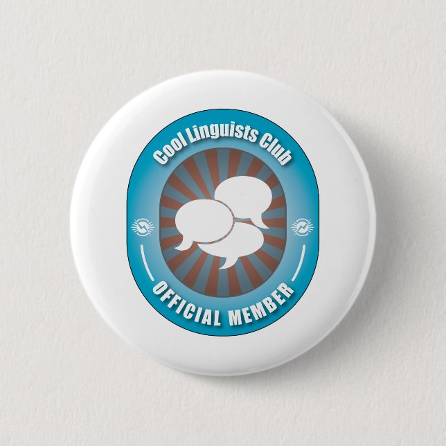 Cooler Linguist-Verein Button (Vorderseite)