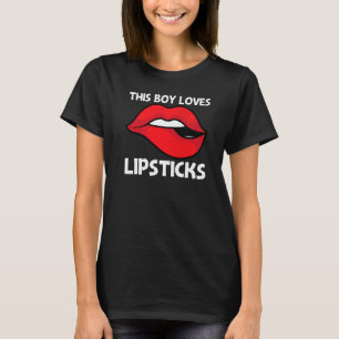 Cooler Lipstick für Jungen Kinder Kosmetikartikel T-Shirt