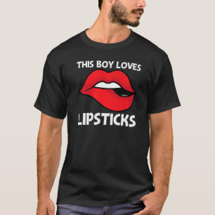 Cooler Lipstick für Jungen Kinder Kosmetikartikel T-Shirt