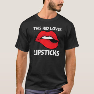 Cooler Lipstick für Kleinkinder Kosmetiktücher T-Shirt