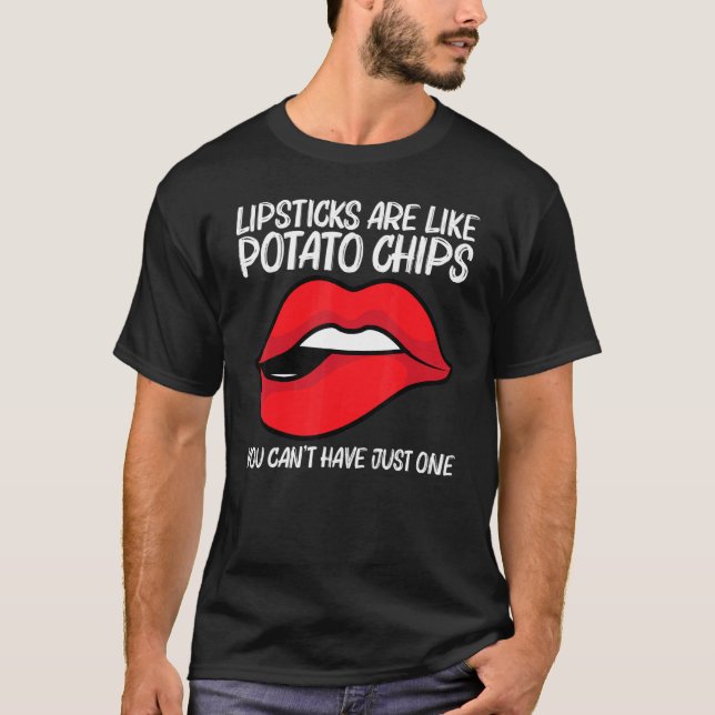 Cooler Lipstick für Männer - kosmetische Mittel T-Shirt (Vorderseite)