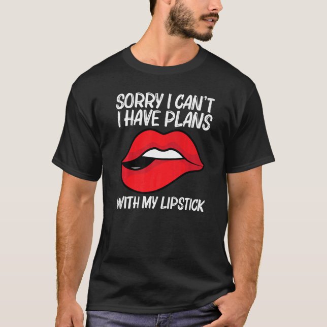 Cooler Lipstick für Männer - kosmetische Mittel T-Shirt (Vorderseite)