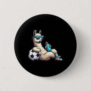 Cooler Llama-Fußballspieler mit Sonnenbrille und W Button