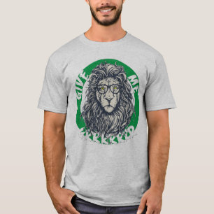 Cooler Löwe mit Brille Grafik  T-Shirt