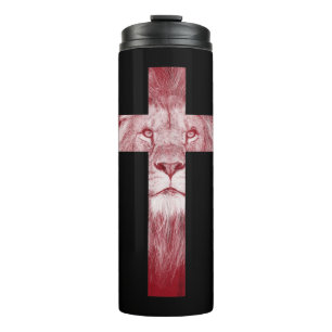 Cooler Löwe von Juda Kreuz Jesus-Geschenk für Chri Thermosbecher