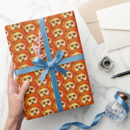 Cooler Löwenkopf Zeichnend Muster Kids Geschenkpapier