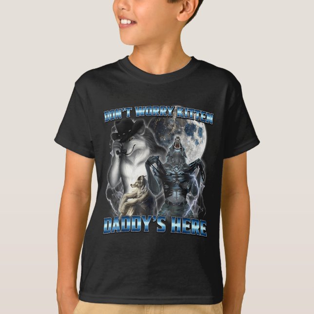 Cooler Lustiger Alpha-Wolf-Meme Mach Dir Keine Sor T-Shirt (Vorderseite)