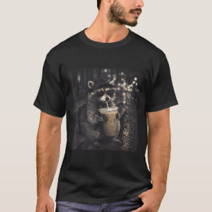 Cooler lustiger Trink-Eiskaffee-Sonnenbrille-Wasch T-Shirt
