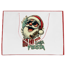 Cooler, lustiger Weihnachtsmann mit Sonnenbrille - Große Geschenktüte