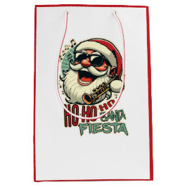 Cooler, lustiger Weihnachtsmann mit Sonnenbrille - Mittlere Geschenktüte