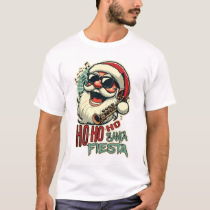 Cooler, lustiger Weihnachtsmann mit Sonnenbrille - T-Shirt