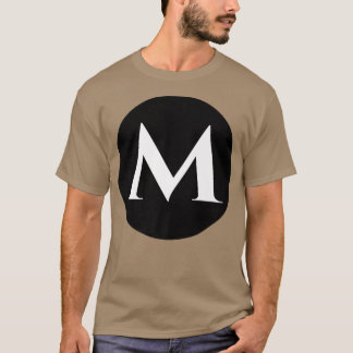 Cooler M Alphabet Niedlicher Anfangsbuchstabe T-Shirt