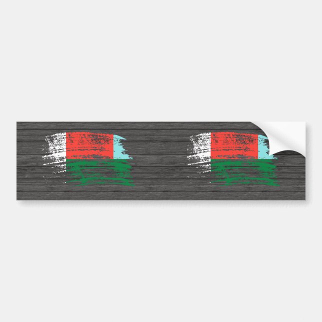 Cooler madagassischer Flaggenentwurf Autoaufkleber (Vorne)