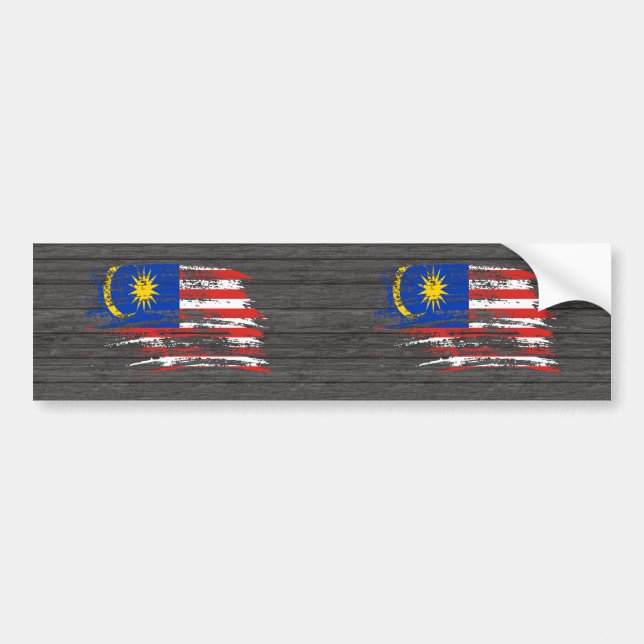 Cooler malaysischer Flaggenentwurf Autoaufkleber (Vorne)