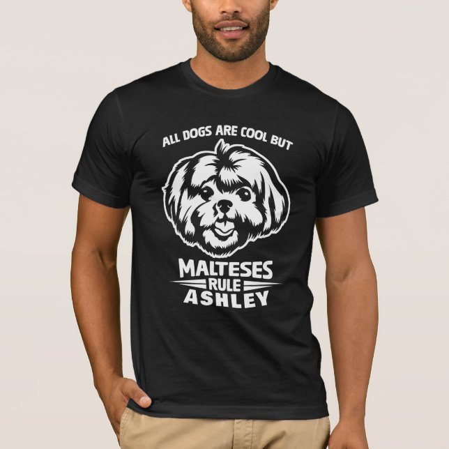 Cooler maltesischer Regelhund T-Shirt (Vorderseite)
