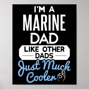 Cooler Marine-Vater Vatertagsgeschenk Poster