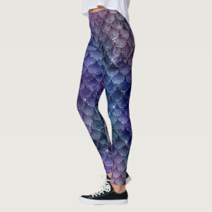 cooler Meerjungfrau Glitzer blaugrünes Wasserunico Leggings