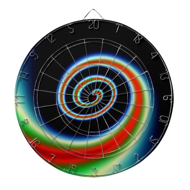 COOLER mehrfarbiger Swirl Dartscheibe (vorne)