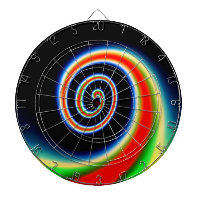 COOLER mehrfarbiger Swirl Dartscheibe (vorne)