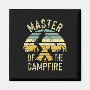 Cooler Meister Lagerfeuer Lustiges Camping-Geschen Magnet
